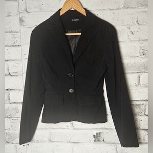 Le Château Slim Fit Cropped Black Blazer | XXS Short Career Jacket